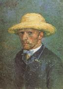 Vincent Van Gogh Self-Portrait with Straw Hat (nn04) Spain oil painting artist